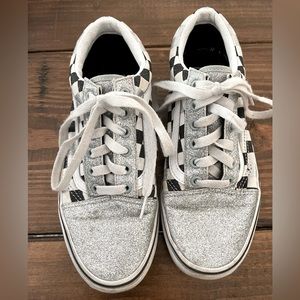 VANS Old Skool Glitter Checkerboard Skate Unisex Shoes Size US M= 6  US W= 7.5
